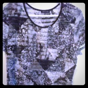 Ruffle black,gray and white skirt